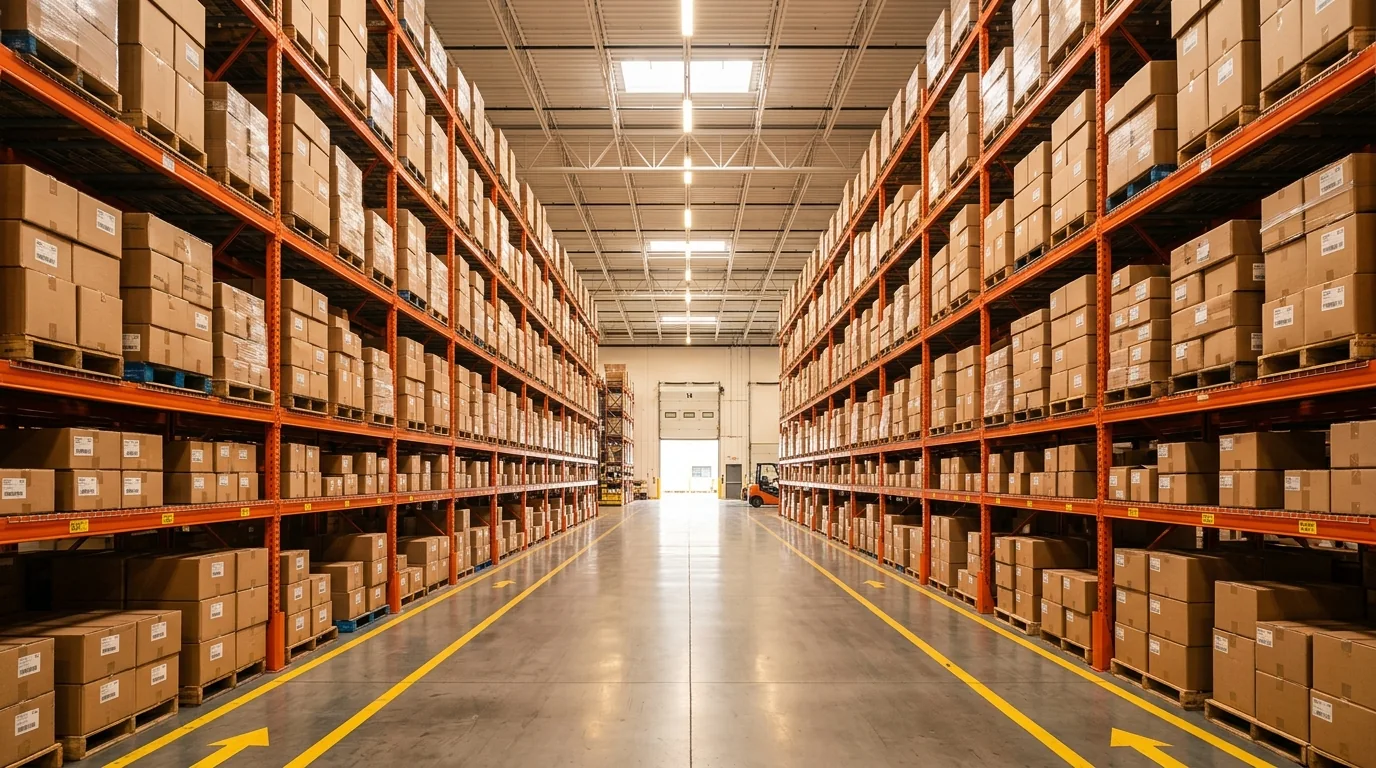 Warehouse worker scanning items during pick and pack fulfillment